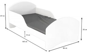 Peuter Licht eiken Eenpersoonsbed Cosmo - Voor kinderen Kinderen Peuter Junior 5056231767859 Children's Beds Home, 160x80, Nee, Geen Children's Beds H