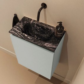 Mondiaz Ture DLux toiletmeubel 40cm greey met wastafel lava midden zonder kraangat