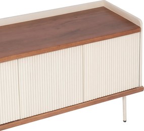 Beige TV Meubel Met Ribbels - 150x40x60cm.