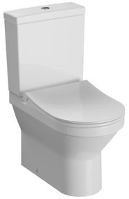 Nemo Spring Purcompact PACK staand toilet 60 x 80 x 38cm wit porselein met uitgang H 18 cm jachtbak met Geberit spoelmechanisme wit porselein dunne toiletzitting softclose en takeoff in duroplast 049133
