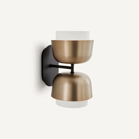 Dubbele wandlamp in metaal ijzer, Clepsos
