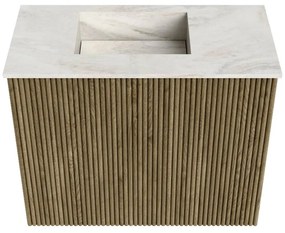 Mondiaz Joya DLux 50cm toiletmeubel dusk met wastafel faye links zonder kraangat ostra