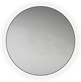 Looox Mirror collection spiegel - rond 120cm - ind.LED verl. sp.verw. m.black spmblr1200