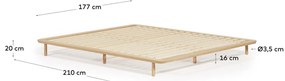 Kave Home Anielle Bedframe Hout Zonder Hoofdbord 160x200 Cm