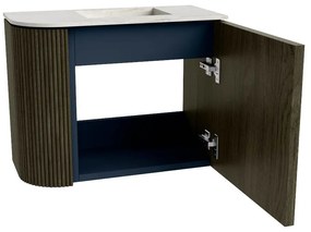 Mondiaz Joya DLux 50cm toiletmeubel ronding links shadow met wastafel faye rechts zonder kraangat opalo