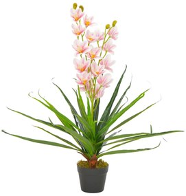 vidaXL Kunstplant met pot orchidee 90 cm roze