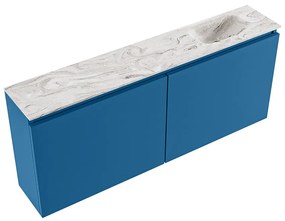 Mondiaz Ture DLux toiletmeubel 120cm jeans met wastafel glace rechts zonder kraangat