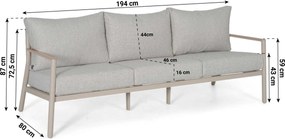 Stoel en Bank Loungeset 5 personen Aluminium Taupe  Lifestyle Garden Furniture Verano