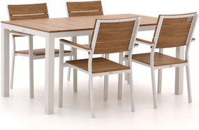 Diningset Bellagio | 4 personen polywood | Tuinset stapelbaar | 5-delig | Kees Smit Tuinmeubelen