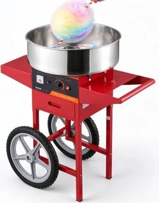 VEVOR Elektrische Suikerspinmachine met kar, 1000W Commerciële Suikerspinmachine met RVS Kom, Suikerschepje & Lade, Perfect voor Thuis, Kinderfeestjes, Familiefeestjes
