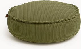 Ronde Kinderpoef Aesthetic Rib - Kaki
