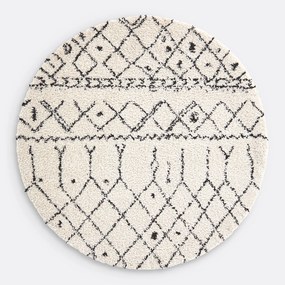 Rond vloerkleed in berber stijl, Afaw