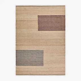 Rechthoekig Vloerkleed Van Jute En Katoen Brianda Natuurlijke Kleuren & 160 X 230 Cm - Sklum