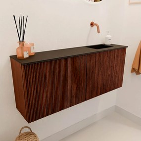 Mondiaz Joya 100cm toiletmeubel ruby met wastafel faye rechts zonder kraangat urban