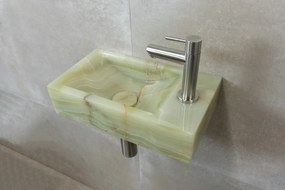 Saniclear Green Onyx fonteinset met rechte kraan in RVS
