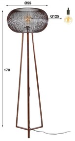 Minimalistische Vloerlamp Staaldraad