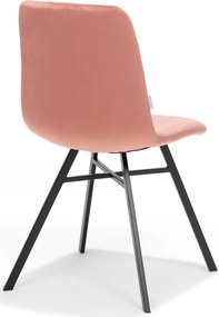 Eetkamerstoel - Dex - stof Velours roze