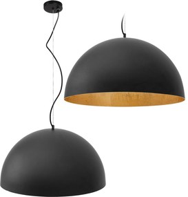 Plafondlamp Hangend Metalen Kom Zwart 50cm APP379-1CP