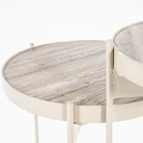 By-Boo Sib Ronde Bijzettafels Beige