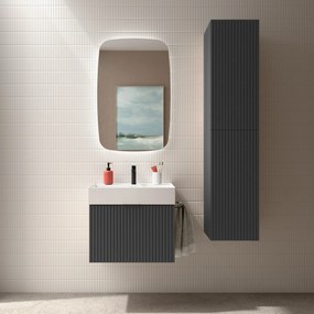 Muebles Raya onderkast ribbelfront 70cm met 1 softclose lade antraciet mat