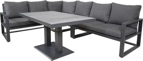 Lesli Living  Hoek Loungeset - Pina Colada - Negro - Antraciet - Lesli Living