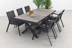 Hartman Napoli/Ottowa 205-265x100 cm. - 7-delige stapelbare tuinset