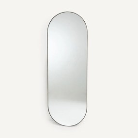 Spiegel in metaal met verouderde messing, H150 cm, Caligone