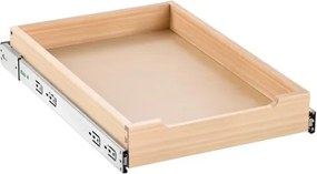 VEVOR Uitschuifbare kastorganizer met lade (356 x 533 x 76 mm) met softclose-mechanisme, houten schuiflade aan de onderkant en zijkant, voor keuken, voorraadkast, badkamer