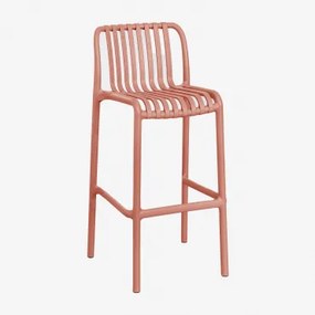 Stapelbare Hoge Kruk Van Polypropyleen Wendell Terracota & ↑75 Cm - Sklum