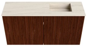 Mondiaz Joya DLux 80cm toiletmeubel ruby met wastafel faye rechts 1 kraangat meli