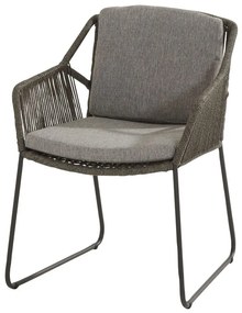 4 Seasons Outdoor Accor eetset mid grey met Louvre teak tafel 240 x 95 cm  Tuinset    houtkleur weerbestendig