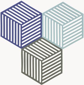 Onderzetters Hexagon 3-delig