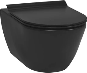 Ben Segno hangtoilet met Free flush en Xtra glaze+ incl. slimseat toiletbril mat zwart