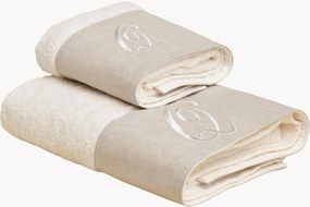 Katoenen handdoekenset Zahra, 2-delig, A-Z