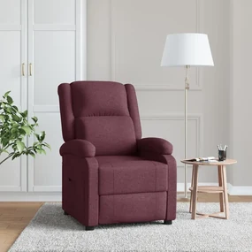 vidaXL Fauteuil verstelbaar stof paars
