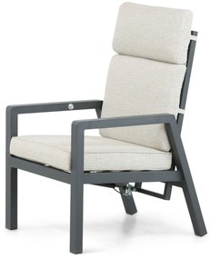 Verstelbare Tuinstoel Aluminium Grijs-antraciet Lifestyle Garden Furniture Albelli