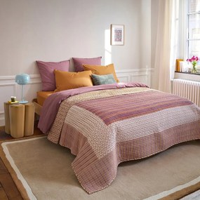 Gewatteerde sprei met patchworkprint in gewassen katoen, NAHRO