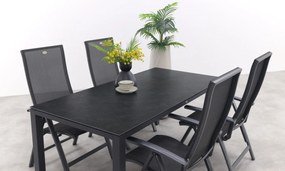 Hartman Valentino/Chaneo verstelbare tuinset - 180x90 cm. - 5-delig