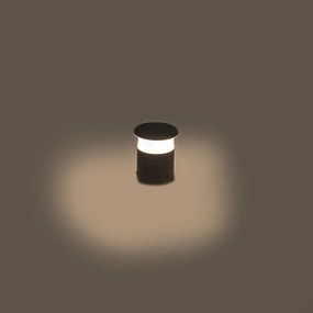 Moderne buitenlamp donkergrijs 12 cm incl. LED - Bar