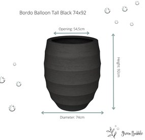 Pot Bordo Tall Balloon Black