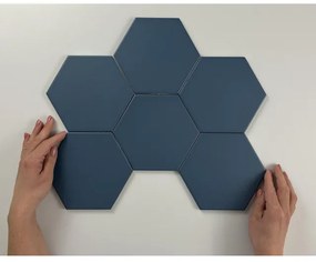 Cifre Ceramica Hexagon Timeless wand- en vloertegel - 15x17cm - 9mm - Zeshoek - Blauw mat SW07311860-7