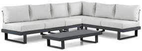 Hoek loungeset 6 personen Aluminium Grijs Lifestyle Garden Furniture Lorenzo