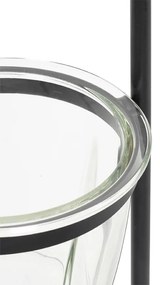 Moderne vloerlamp zwart met glas 25 cm - Roslini Modern E27 Binnenverlichting Lamp