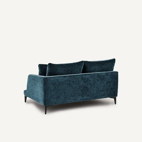 Halve bank, 2-zit van gemengd fluweel, MODERNISTE