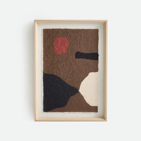 Bedrukt doek, ingelijst, breedte 50 x hoogte 70 cm, JERAPAH