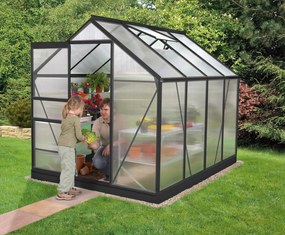 Vitavia Venus serre - 5m² - met 4 mm polycarbonaat - Zwart