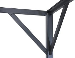 Santorini 3 x 4 m antraciet metalen terraspergolaframe Garden Point
