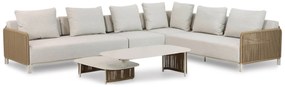 Hoek loungeset 6 personen Aluminium/rope Taupe  Coco Colorado