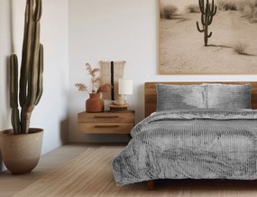 Dekbedovertrek Rib Flanel– 100% zacht materiaal – 200×220 – grijs