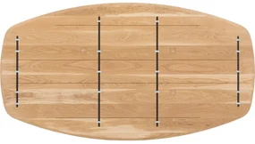 Goossens Excellent Eettafel Floyd, Semi ovaal 260 x 120 cm